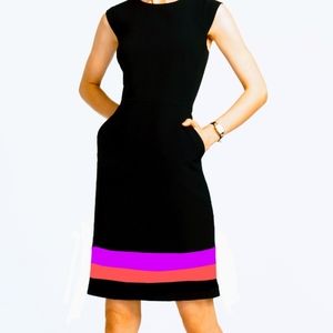 Anne klein navy blue sheath dress